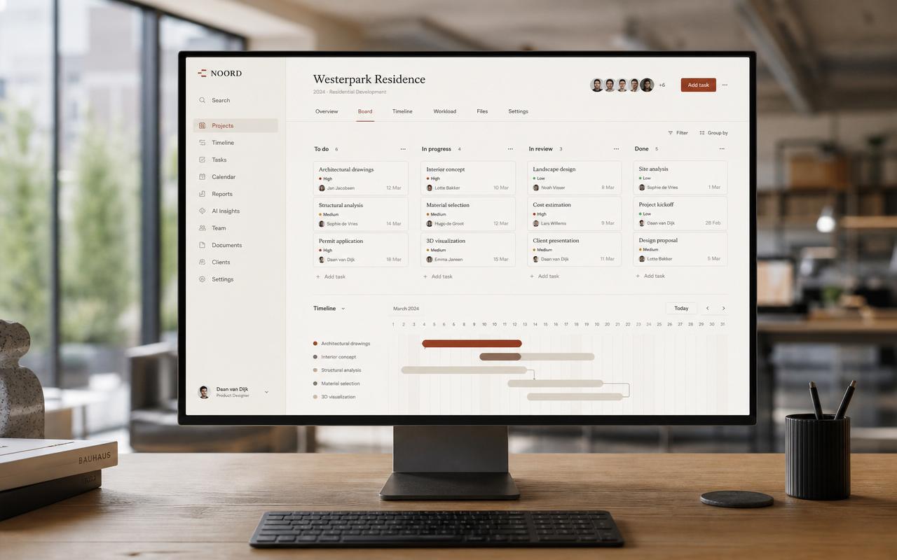 Project management dashboard